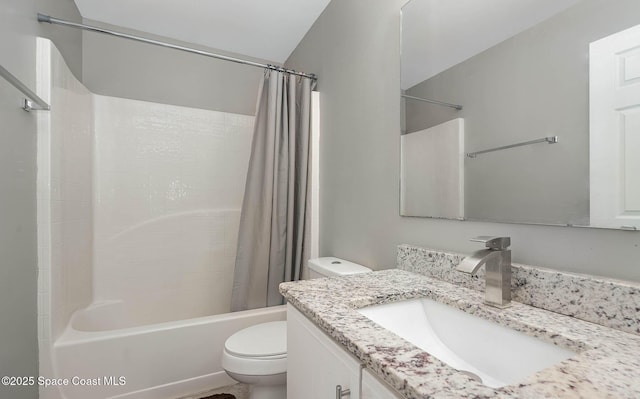 2221 Spring Creek Cir, Palm Bay, FL 32905 - bathroom featuring vanity and shower / tub combo with curtain