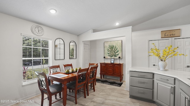 160 Eureka Ave NE, Palm Bay, FL 32907 - dining room featuring lofted ceiling, healthy amount of natural light, and recessed lighting