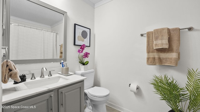 160 Eureka Ave NE, Palm Bay, FL 32907 - full bath with ornamental molding and vanity