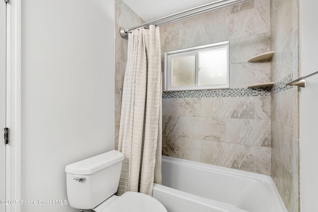 1014 Pelican Ln, Rockledge, FL 32955 - full bathroom with shower / bath combo with shower curtain and toilet