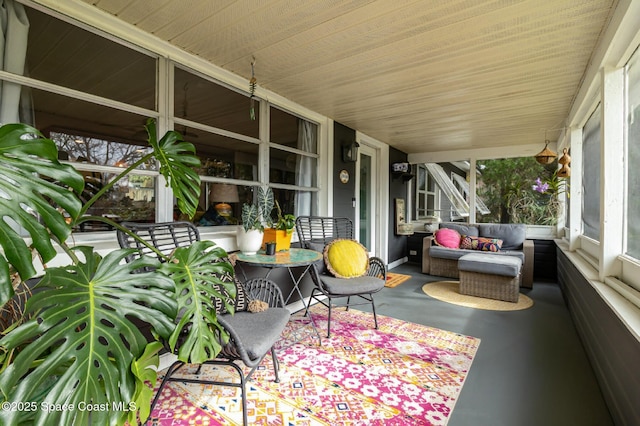406 Mcleod Dr, Cocoa, FL 32922 - covered porch with an outdoor hangout area
