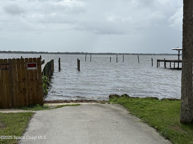406 Mcleod Dr, Cocoa, FL 32922 - dock featuring a water view