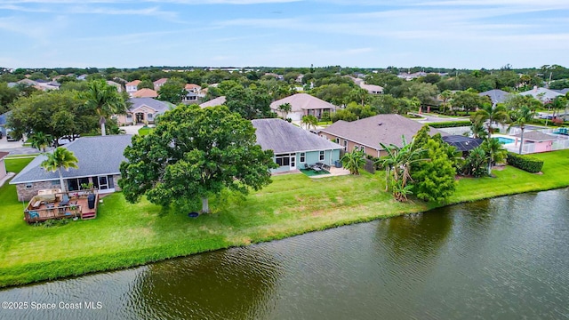 2542 Woodfield Cir, Melbourne, FL 32904 - aerial perspective of suburban area with a large body of water