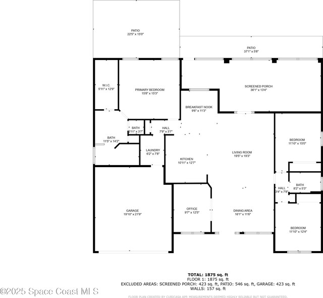 2542 Woodfield Cir, Melbourne, FL 32904 - view of floor plan / room layout