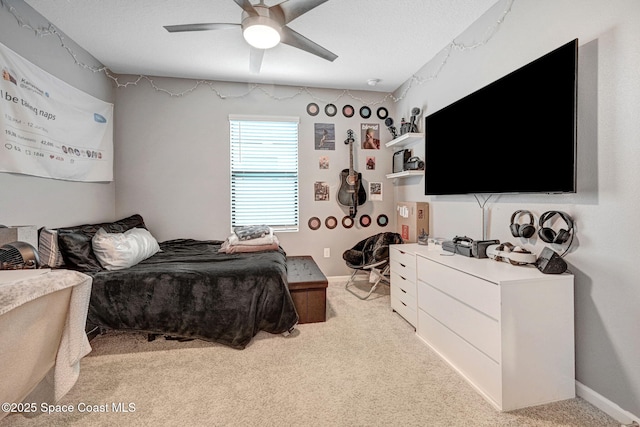 6586 Split Rail Ln, Cocoa, FL 32927 - bedroom featuring carpet floors and a ceiling fan