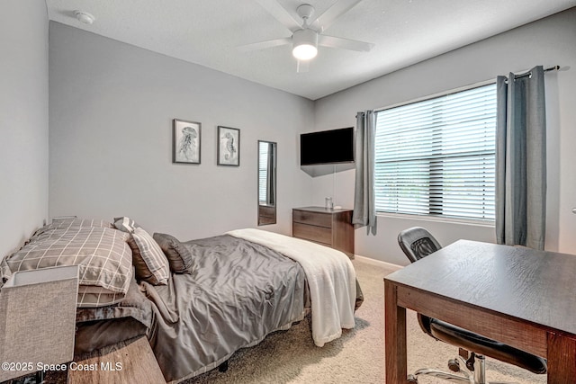 6586 Split Rail Ln, Cocoa, FL 32927 - bedroom featuring carpet flooring and ceiling fan