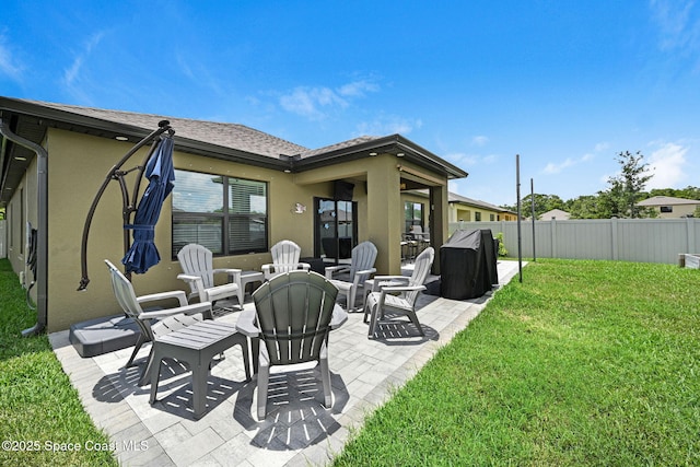 6586 Split Rail Ln, Cocoa, FL 32927 - view of patio / terrace featuring area for grilling and an outdoor fire pit