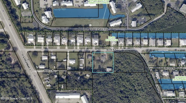 5505 95th St, Sebastian, FL 32958 - aerial view of property's location with property boundaries highlighted