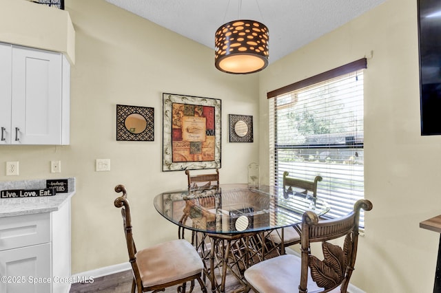 5505 95th St, Sebastian, FL 32958 - dining room featuring wood finished floors and a textured ceiling