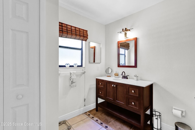 5505 95th St, Sebastian, FL 32958 - bathroom with vanity and tile patterned floors
