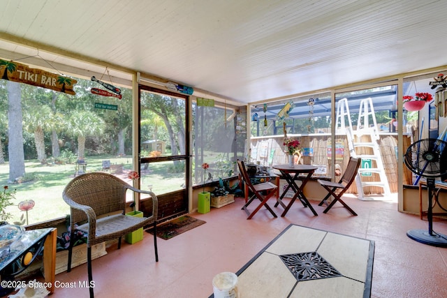 5505 95th St, Sebastian, FL 32958 - sunroom featuring outdoor dining area
