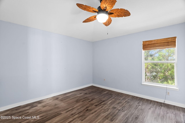 120 Norwood Ave Unit 120, Satellite Beach, FL 32937 - empty room with wood finished floors and a ceiling fan