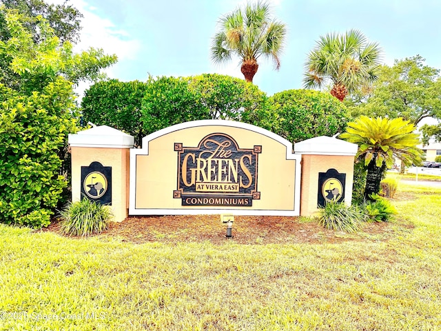 1880 Long Iron Dr Unit 1322, Rockledge, FL 32955 - community / neighborhood sign featuring a lawn
