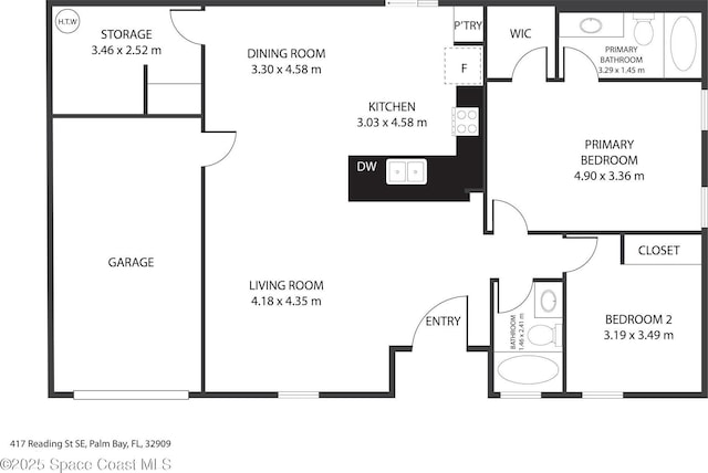 417 Reading St SE, Palm Bay, FL 32909 - view of home floor plan