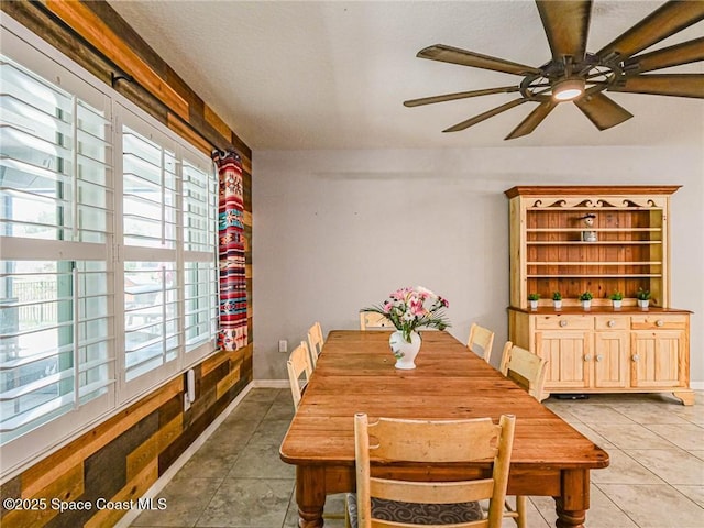 9025 106th Ave, Vero Beach, FL 32967 - dining area with ceiling fan and light tile patterned flooring
