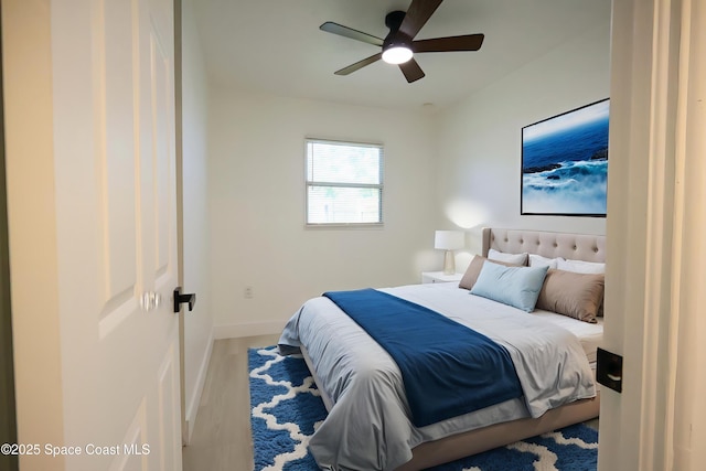 1810 Dixon Blvd, Cocoa, FL 32922 - bedroom featuring wood finished floors and a ceiling fan