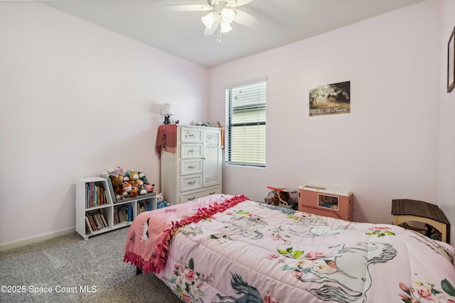 1809 Morely Dr, Cocoa, FL 32926 - carpeted bedroom with a ceiling fan and baseboards