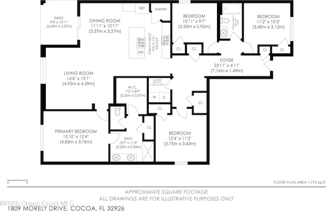 1809 Morely Dr, Cocoa, FL 32926 - view of home floor plan