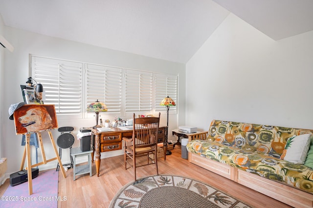 1100 SE Mitchell Ave Unit 204, Port St Lucie, FL 34952 - office space with wood finished floors and vaulted ceiling