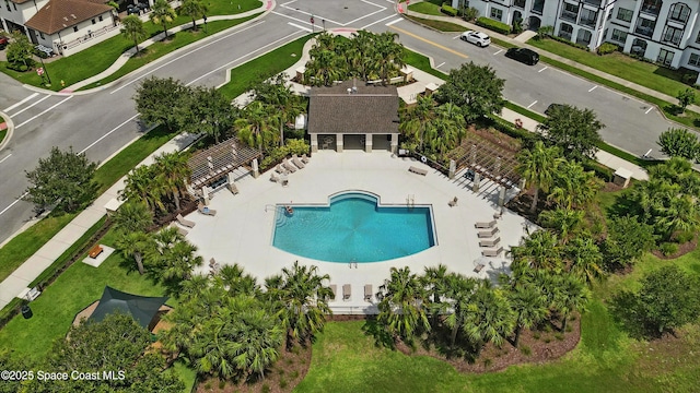 2225 Framura Ln, Melbourne, FL 32940 - aerial view of a pool area