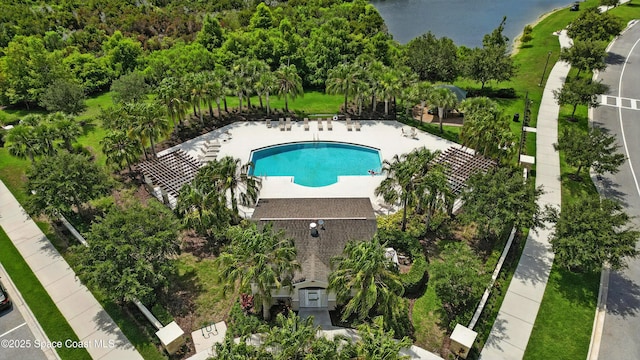 2225 Framura Ln, Melbourne, FL 32940 - drone / aerial view of a pool area