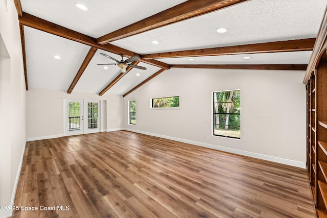 2150 Winston Dr, Cocoa, FL 32926 - unfurnished living room with recessed lighting, wood finished floors, and ceiling fan