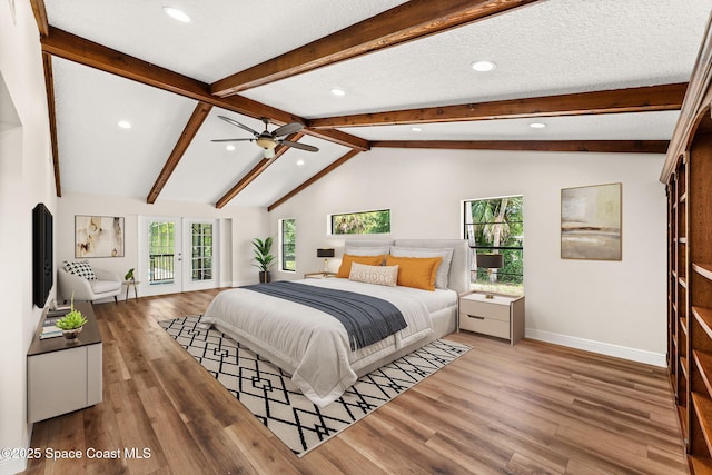 2150 Winston Dr, Cocoa, FL 32926 - bedroom with recessed lighting, wood finished floors, and access to outside