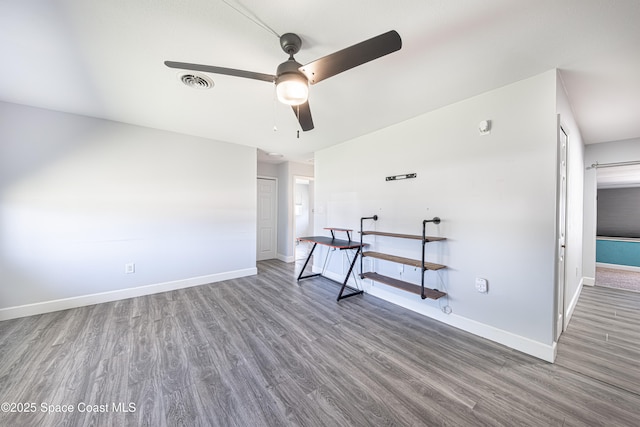 1384 Rosemary Dr, Melbourne, FL 32935 - spare room with wood finished floors and ceiling fan