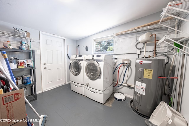 1384 Rosemary Dr, Melbourne, FL 32935 - washroom featuring water heater and washer and dryer