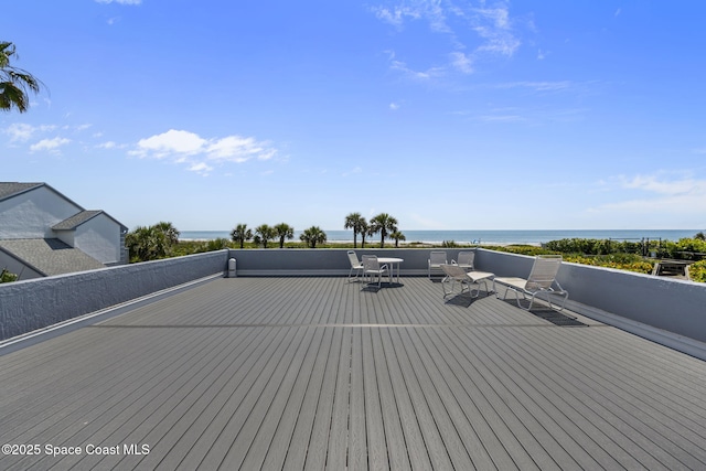 605 Ocean Park Ln Unit V235, Cape Canaveral, FL 32920 - wooden deck featuring a water view
