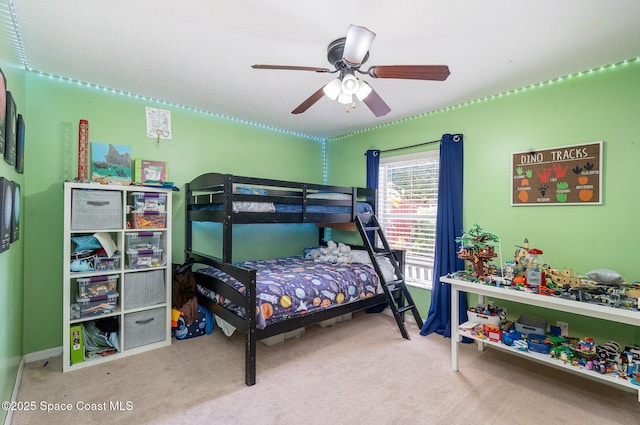 713 Del Mar Cir, Melbourne, FL 32904 - carpeted bedroom featuring ceiling fan