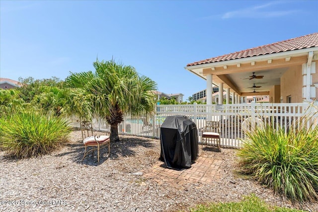 121 Lancha Cir Unit 203, Indian Harbour Beach, FL 32937 - view of yard featuring ceiling fan