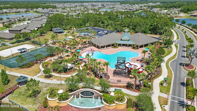 4729 Alligator Flag Cir, West Melbourne, FL 32904 - aerial overview of property's location with nearby suburban area