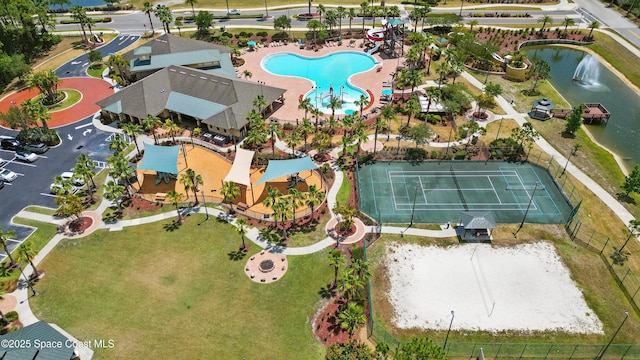 4729 Alligator Flag Cir, West Melbourne, FL 32904 - bird's eye view of a pool and a large body of water