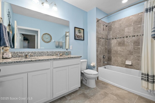 4729 Alligator Flag Cir, West Melbourne, FL 32904 - bathroom featuring shower / bath combo and double vanity