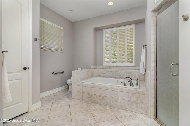 2351 Stonebridge Dr, Rockledge, FL 32955 - full bath with a garden tub, a shower stall, and tile patterned floors