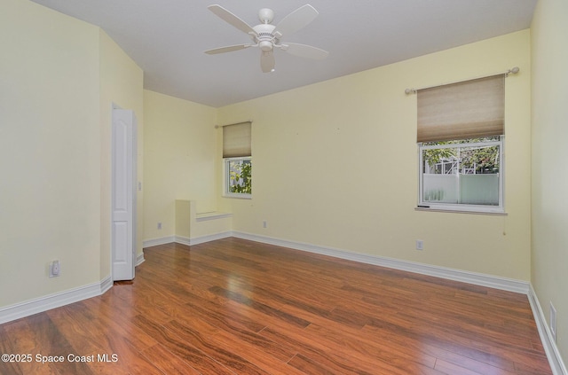 2351 Stonebridge Dr, Rockledge, FL 32955 - unfurnished room with wood finished floors and a ceiling fan