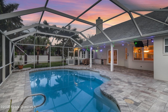2351 Stonebridge Dr, Rockledge, FL 32955 - view of pool featuring a patio area and a lanai