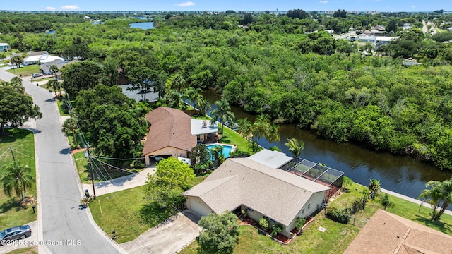 1081 Sunswept Rd NE, Palm Bay, FL 32905 - aerial view of property and surrounding area featuring a large body of water