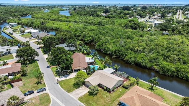 1081 Sunswept Rd NE, Palm Bay, FL 32905 - aerial view of residential area featuring a nearby body of water