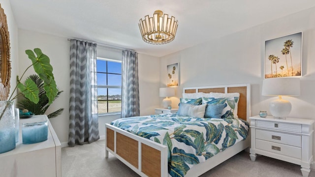 1997 Fuchsia Pl NW, Palm Bay, FL 32907 - bedroom with carpet and a chandelier