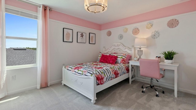 1997 Fuchsia Pl NW, Palm Bay, FL 32907 - carpeted bedroom featuring a chandelier and baseboards
