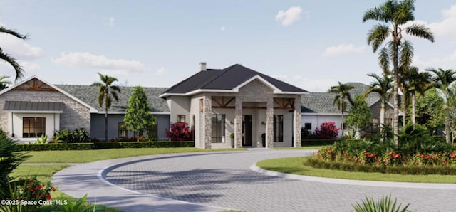 2643 Antarus Dr NW, Palm Bay, FL 32907 - view of property featuring curved driveway