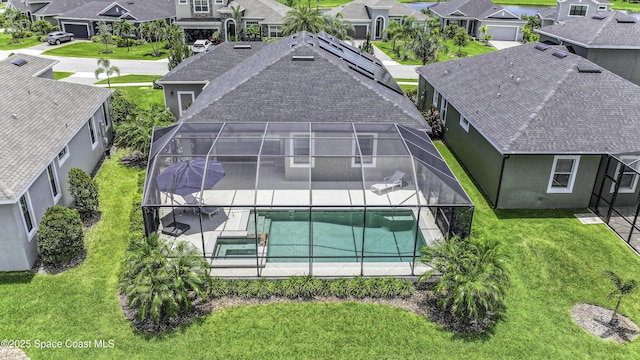 3975 Archdale St, Melbourne, FL 32940 - aerial view of residential area with a pool area