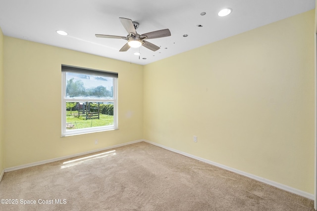 2749 Digby Rd SE, Palm Bay, FL 32909 - carpeted spare room featuring recessed lighting and ceiling fan