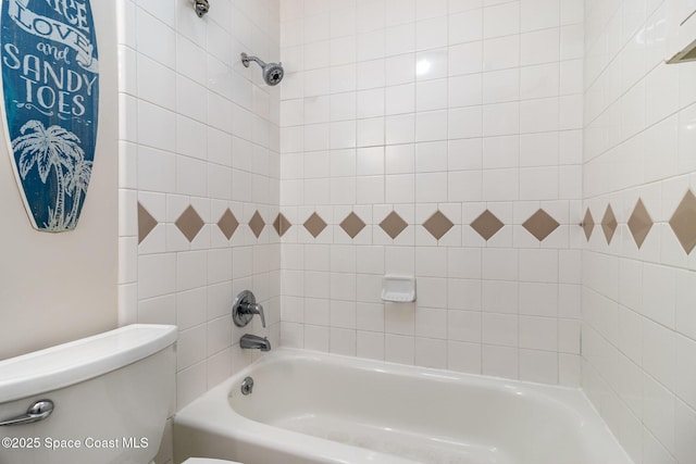 714 Catalina Rd Unit 2, Cocoa Beach, FL 32931 - full bathroom featuring toilet and bathtub / shower combination