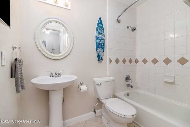 714 Catalina Rd Unit 2, Cocoa Beach, FL 32931 - bathroom featuring shower / washtub combination and tile patterned floors