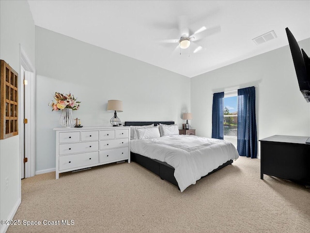 4086 Meander Pl Unit 104, Rockledge, FL 32955 - bedroom featuring light colored carpet and a ceiling fan