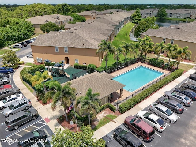 4086 Meander Pl Unit 104, Rockledge, FL 32955 - aerial view of residential area with a pool area