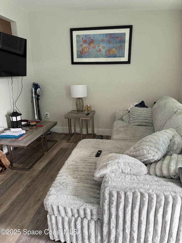 490 S Orlando Ave Unit 6, Cocoa Beach, FL 32931 - living area with wood finished floors